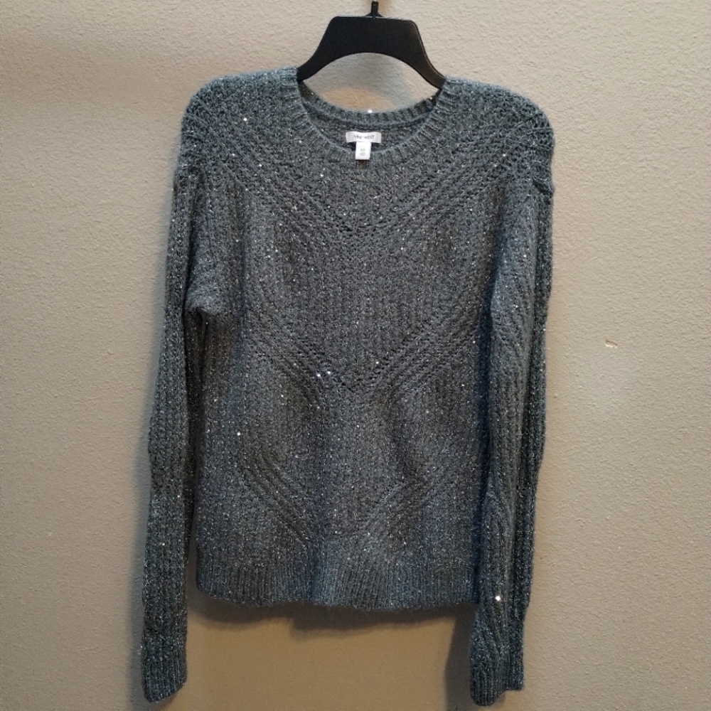 Light Teal/Cadet Blue Sparkly Sweater